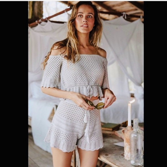 Spell and the gypsy crochet top only silver - Picture 1 of 6